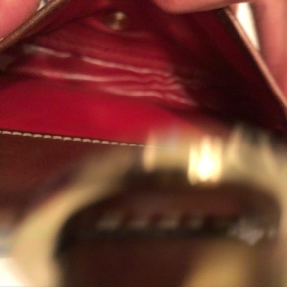 DOONEY & bourke denim leather wristlet clutch bag